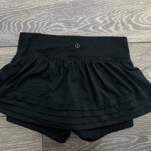 Lululemon Athletic Tennis Skirt Shorts XXS 00 Girls 7/8 Black